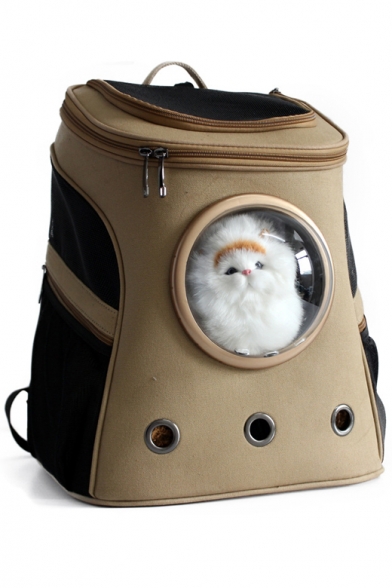 New Stylish Canvas Capsule Design Breathable Portable Outdoor Pet Backpack