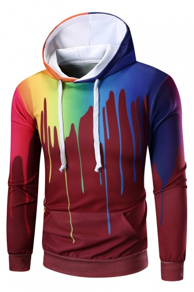 Color Block New Fashion Long Sleeve Oversize Loose Leisure Hoodie