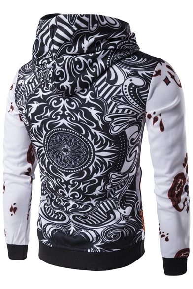 Hot Fashion Poker Printed Long Sleeve Casual Loose Hoodie