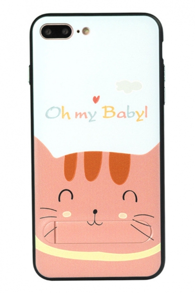 Lovely Cartoon Cat Letter Printed iPhone Case for Couple