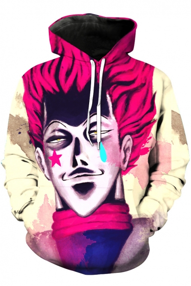 New Stylish 3D Cartoon Character Printed Long Sleeve Hoodie with Pockets