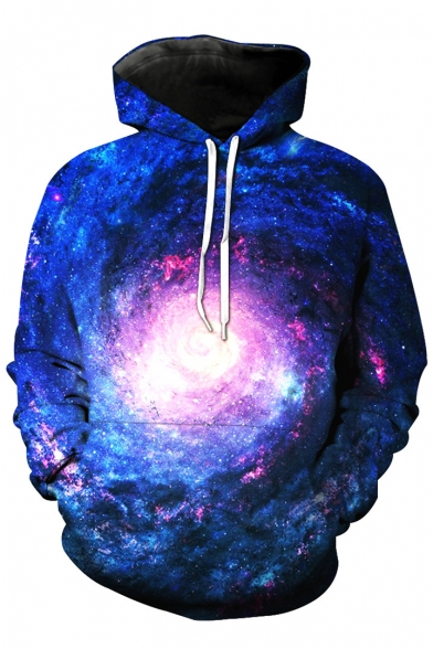 Fashion Spiral Galaxy 3D Printed Long Sleeve Hoodie Sweatshirt