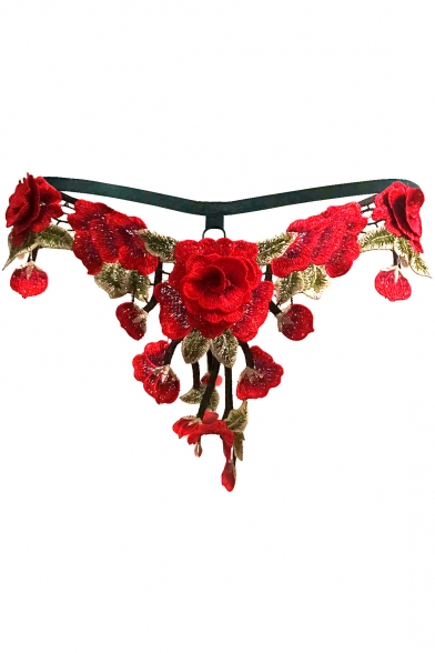 Sexy Retro Floral Embroidered Women's Chic Panties