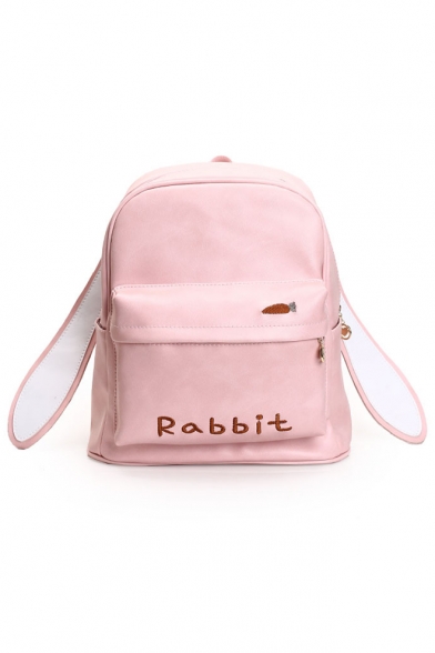 Summer's Basic Simple Letter Embroidered Casual Leisure School Backpack