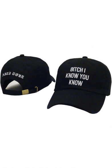Funny Adjustable Letter Embroidery Pattern Outdoor Baseball Cap