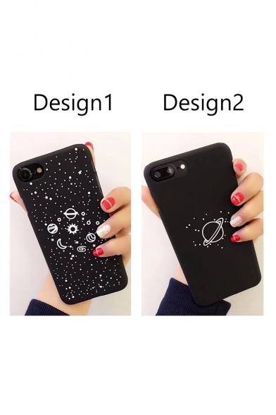 Cartoon Planets Pattern Fashion iPhone Case for Couple