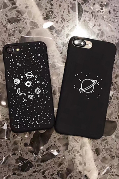 Cartoon Planets Pattern Fashion iPhone Case for Couple