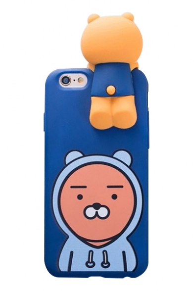 Cute Cartoon Bear Printed Silicone iPhone Case