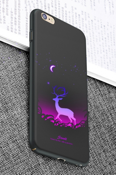 Moon Deer Painted Fashion Hard Polish iPhone Case