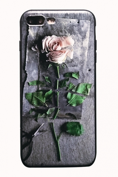 New Fashion Pieces of Rose Printed Soft Mobile Phone Case for iPhone
