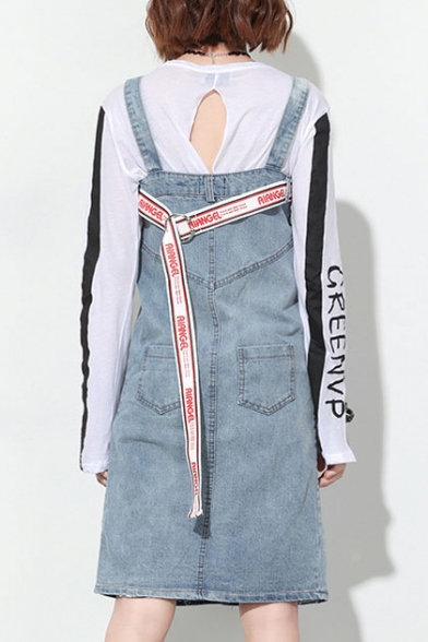 ripped overall dress