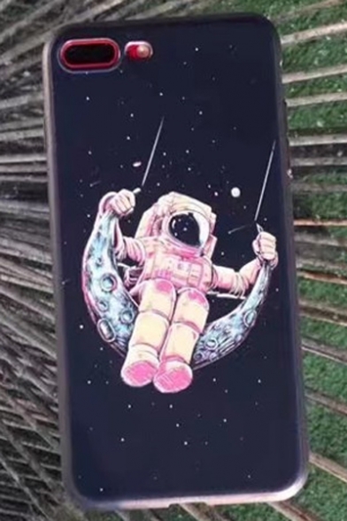 Cartoon Galaxy Swing Astronaut Pattern Fashion iPhone Case