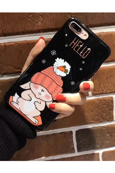 New Arrival Lovely Carrot Rabbit Printed Couple iPhone Case