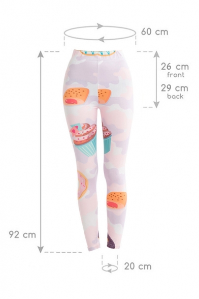 Hot Fashion 3D Food Pattern Elastic Waist Skinny Yoga Leggings