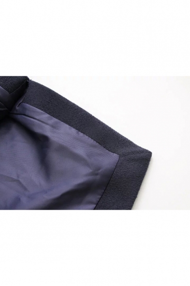 Winter's New Fashion Warm Hooded Long Sleeve Basic Plain Zip Placket Coat