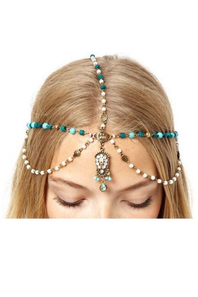 New Fashion Holiday Boho Style Beads Tassel Design Hair Ornaments