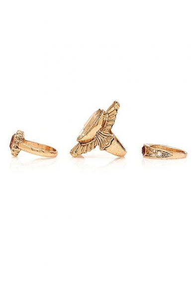 New Arrival Fashion Retro Ring Set Studded with Crystal