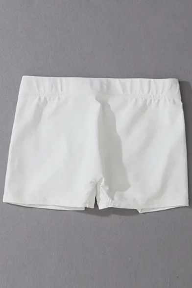 Summer's Hot Fashion Elastic Waist Plain Skinny Yoga Hot Pants Shorts