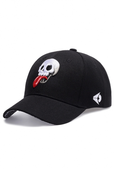 Fashion Embroidery Skull Graphic Pattern Adjustable Outdoor Baseball Cap