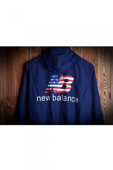 New Collection Letter Printed Hooded Long Sleeve Leisure Zip Up Sun Coat for Couple