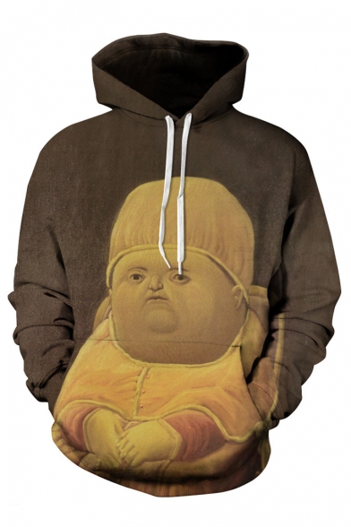 Unisex Buddha Printed Long Sleeve Hoodie Sweatshirt