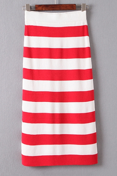 New Arrival Tassel Detail Sleeveless Top with Midi Bodycon Skirt Striped Co-Ords