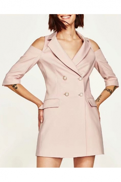 half sleeve blazer dress