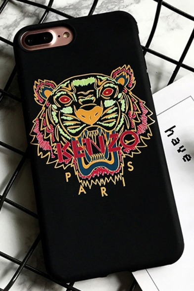Fashion Tiger Head Pattern Soft Case for iPhone