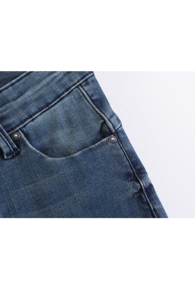 Basic Simple Plain High Waist Skinny Jeans