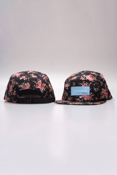 New Trendy Fashion Floral Printed Hip Hop Style Adjustable Baseball Cap
