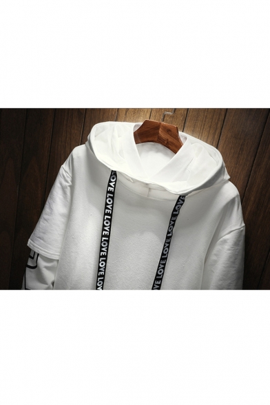 Hip Hop Street Style Fashion Letter Pattern Long Sleeve Sports Loose Hoodie