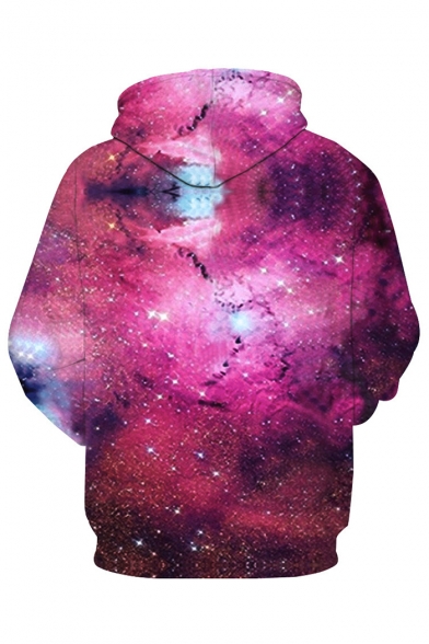3D Cool Galaxy Pattern Long Sleeve Loose Leisure Unisex Hoodie with Pockets