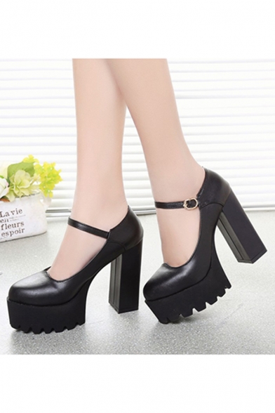plain black heel