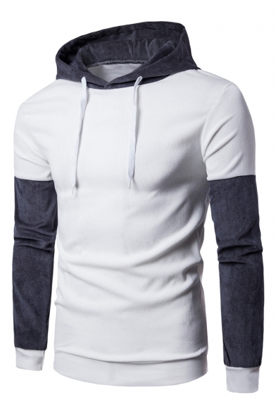New Collection Stylish Color Block Long Sleeve Hoodie