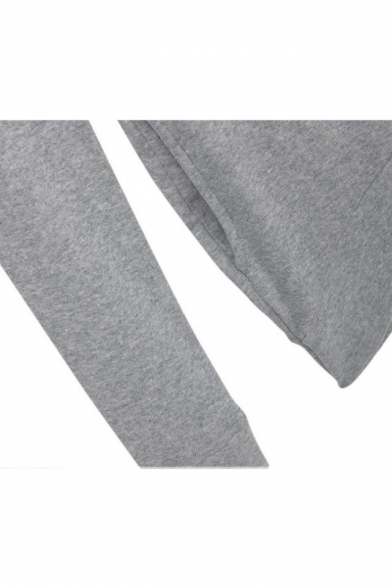 Basic Simple Plain Long Sleeve Hoodie with Midi Bodycon Skirt