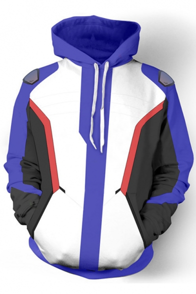 New Arrival Fashion Game Theme Color Block Unisex Hoodie with Pockets