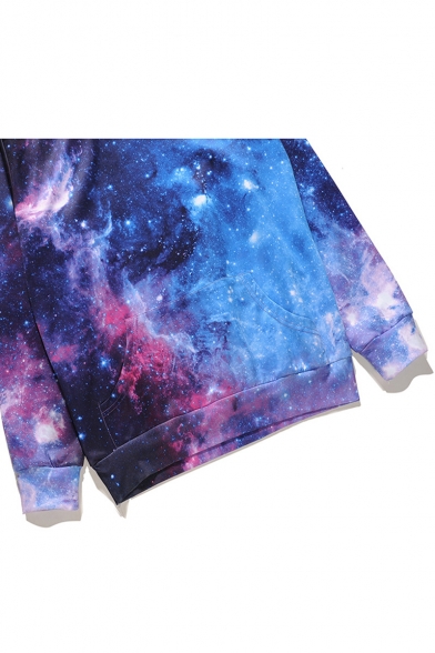 New Arrival 3D Galaxy Printed Long Sleeve Unisex Hoodie with Pockets