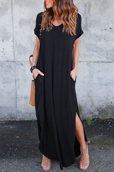 casual maxi dress with pockets
