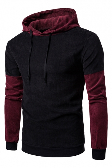 New Collection Stylish Color Block Long Sleeve Hoodie