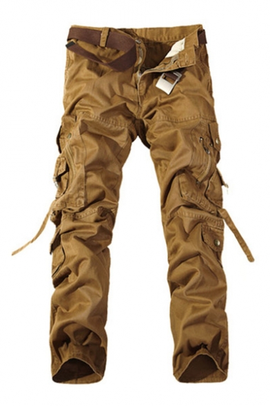 Hot Popular Basic Simple Plain Loose Oversize Multi Pockets Casual Pants