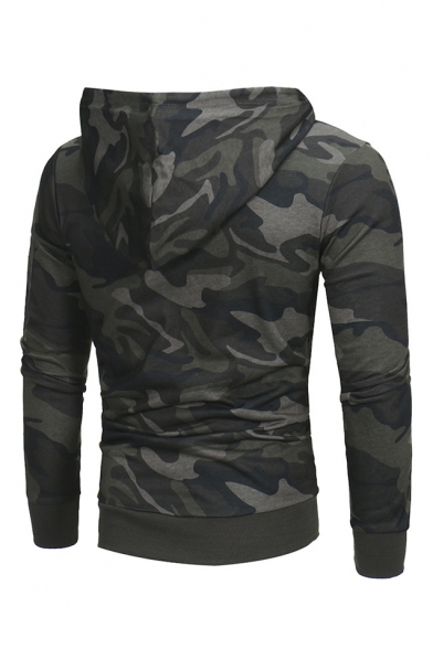 Fashion Classic Camouflage Pattern Long Sleeve Casual Hoodie