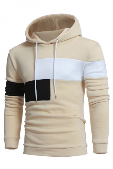 New Collection Chic Color Block Long Sleeve Casual Leisure Hoodie
