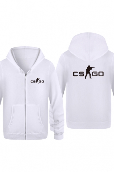 New Fashion Counter Strike CS GO Printed Long Sleeve Zip Up Unisex Hoodie