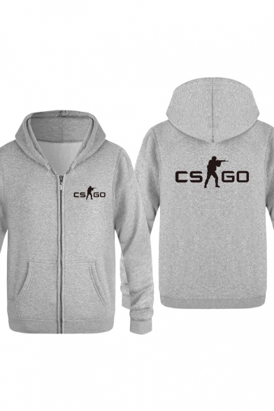 New Fashion Counter Strike CS GO Printed Long Sleeve Zip Up Unisex Hoodie