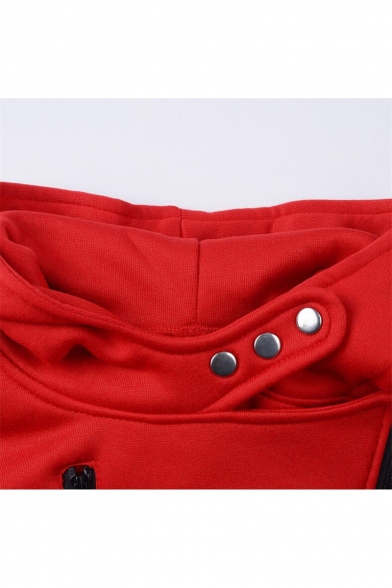 New Arrival Hot Fashion Basic Simple Plain Zip Up Side Slim Hoodie