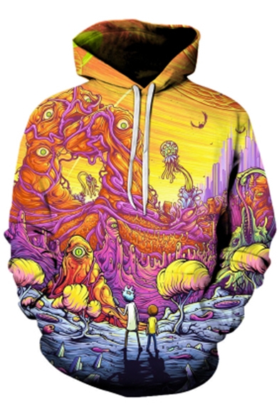 

Hot Popular Long Sleeve 3D Cartoon Pattern Loose Leisure Hoodie for Couple, LC452230