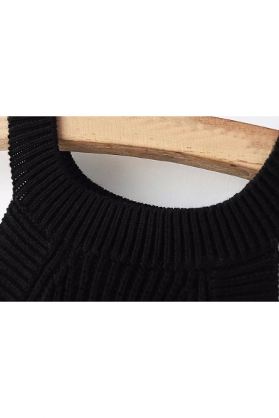 New Stylish Round Neck Classic Plain Tank Pullover Sweater