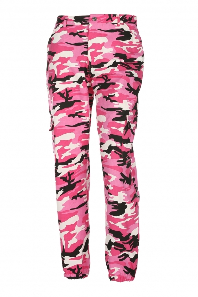 New Fashion Cool Camouflage Pattern Zip-Fly Pants
