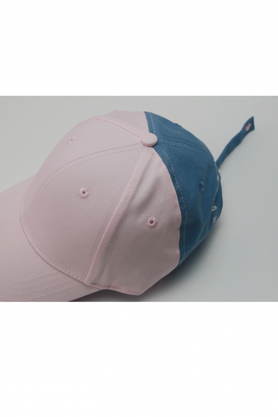 New Fashion Color Block Letter Embroidered Baseball Cap