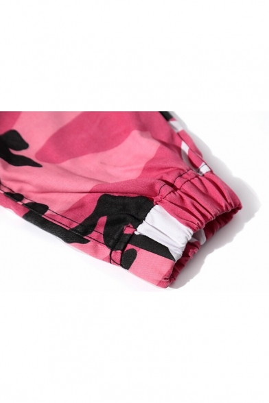 Hip-Hop Stylish Camouflage Zip Fly Flap Pocket Unisex Pants